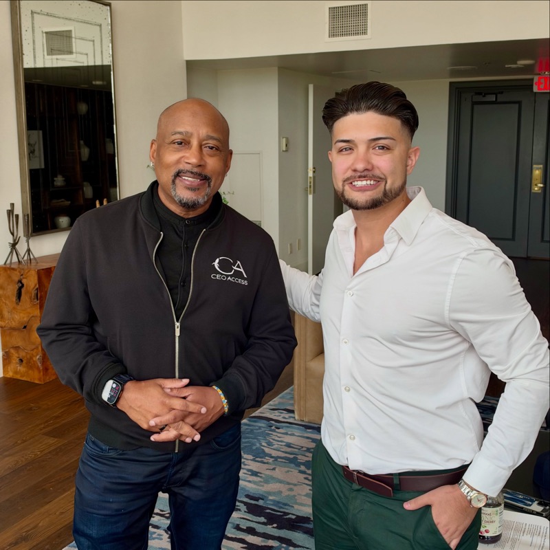 Tim Sanchez-Vega with Daymond John